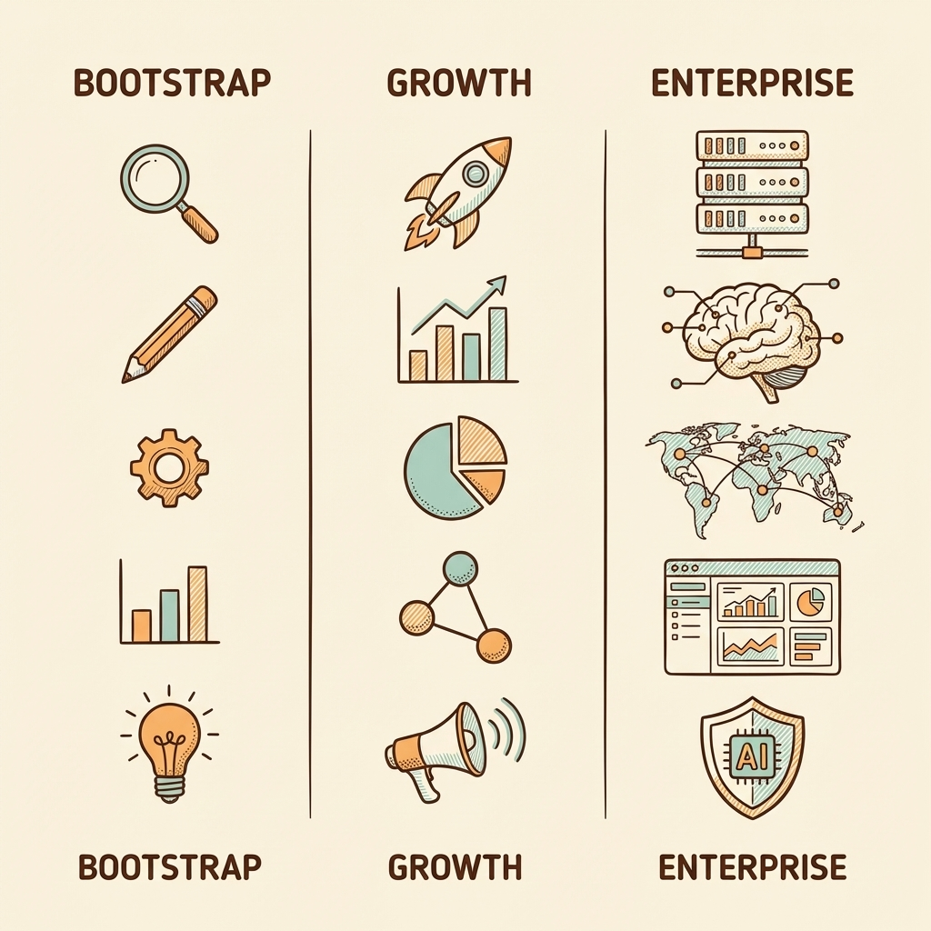 Cintra AI SEO tools pricing tiers for B2B SaaS bootstrap growth and enterprise stages