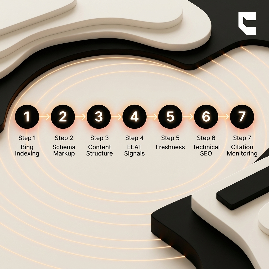 Cintra Microsoft Copilot optimization 7-step framework from Bing indexing to AI citation monitoring